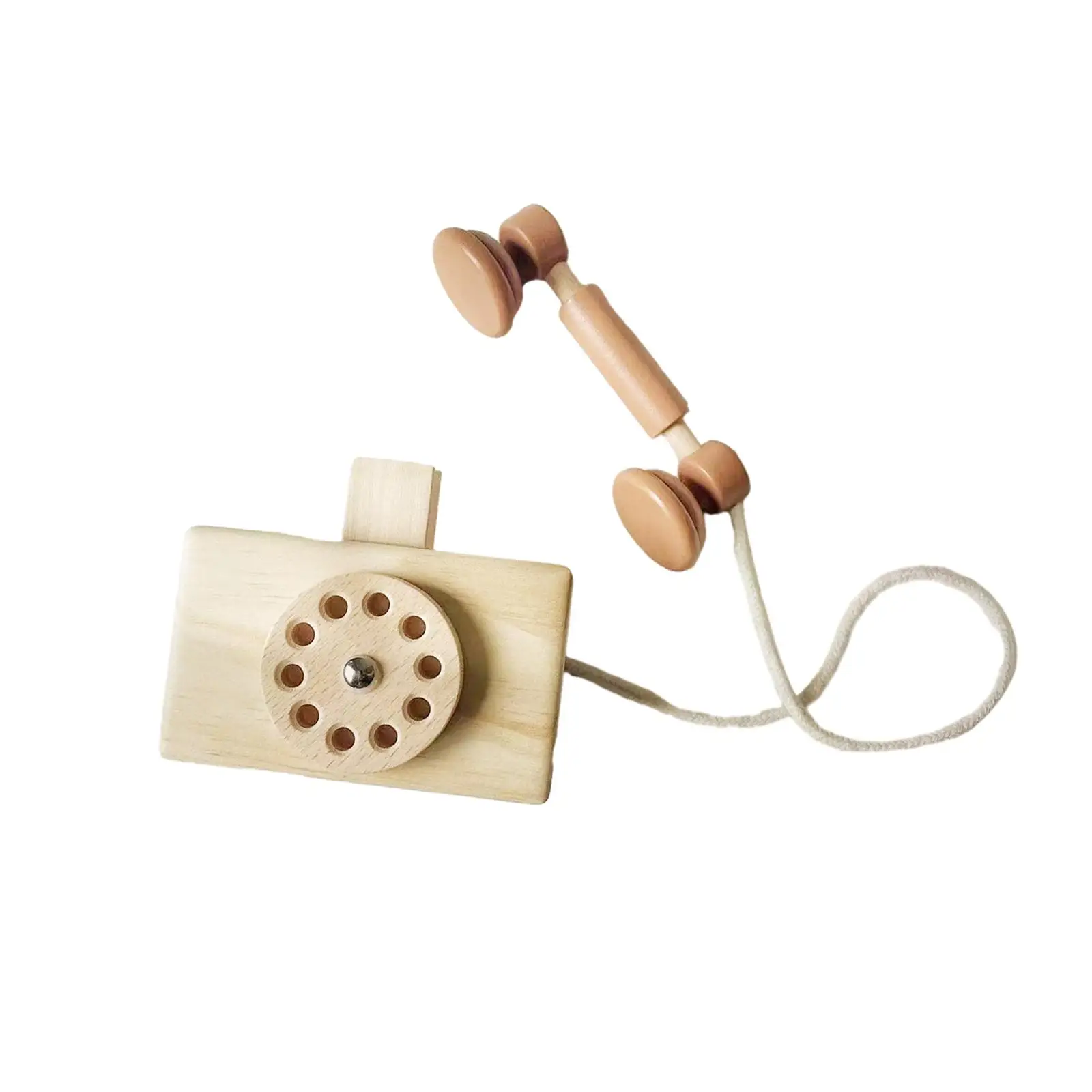 Jouet de téléphone en bois, jouet artisanal, Montessori dos