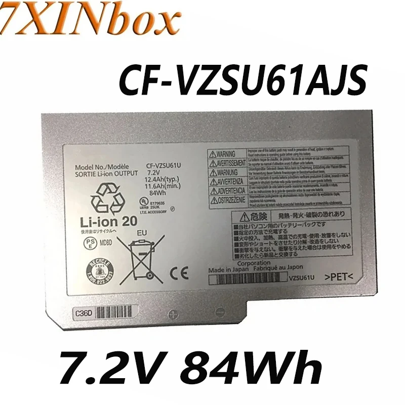 Imagem -01 - para Panasonic 7.2v 84wh N10 S10 Cf-vzsu59u Cf-vzsu60ajs Cf-vzsu60u Cf-vzsu61ajs 7xinbox-bateria para panasonic 72v 84wh n10 s10 cf vzsu59u cf vzsu60ajs cf vzsu60u cf vzsu61ajs 7xinbox bateria 01