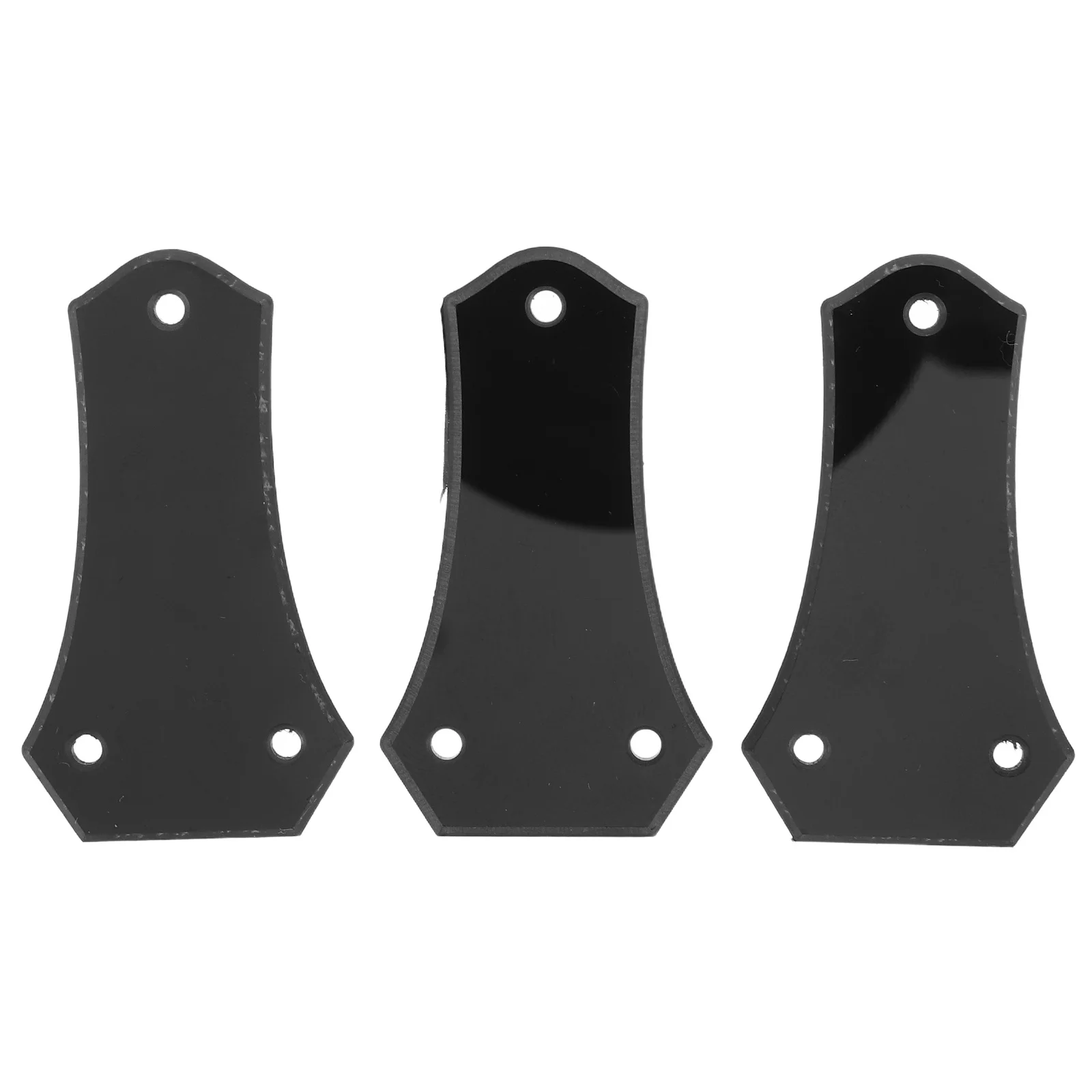 

3Pcs Black Guitar Truss Rod Cover Plastic Headstock Plate Replacement Parts Universal Electric Guitar Repair Upgrade