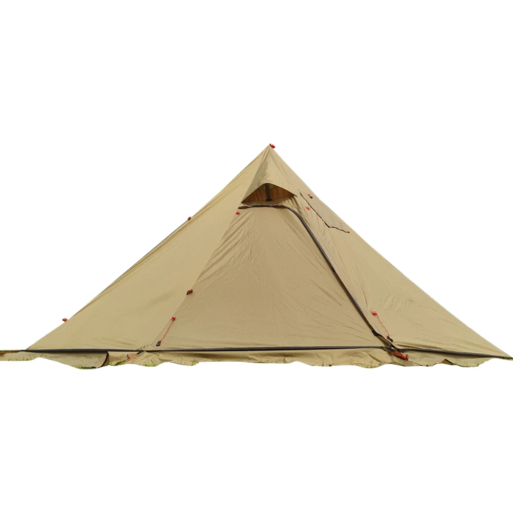 4-6 People Tipi Hot Tent with Stove Jack Camping Pyramid Teepee Tent for Camping Backpacking Hiking