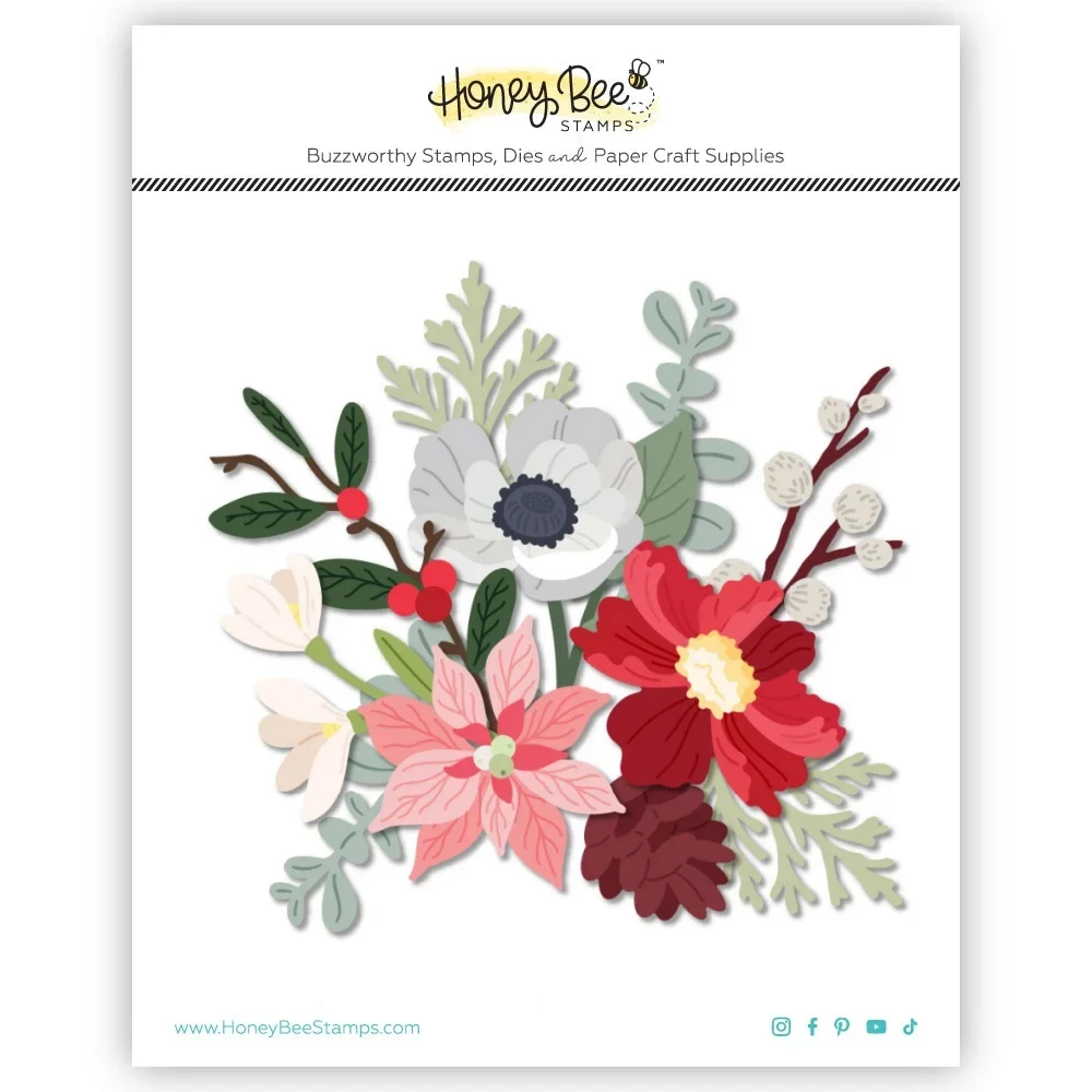 

New Holiday Florals Cutting Dies for DIY Scrapbook Embossed Handcraft Card Craft Template Supplies Decoration