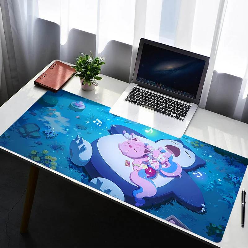 Mauspad PC rutschfestes Gummi-Mauspad Laptop Gamer Schrank Tastatur Pad Büro Computer Gaming Schreibtisch P-Pokemon Snorlax Mauspad