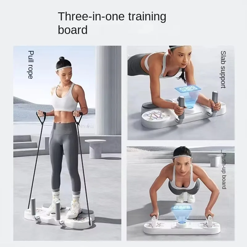 

Multifunctional Home Fitness Steel Push-Up Board - Flat Support Auxiliary for Chest, Abdominal Muscle & Full-Body Strength