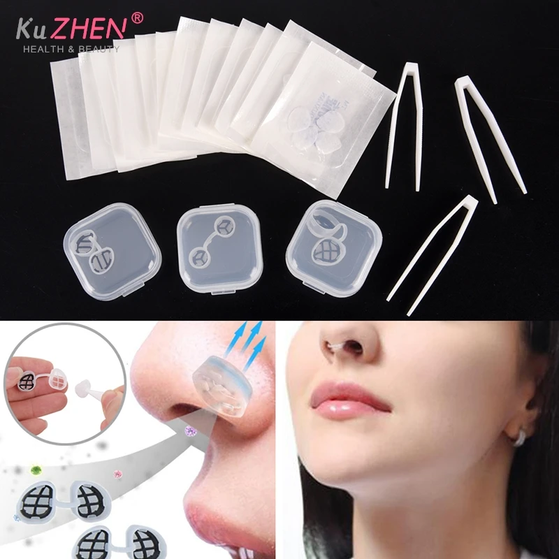 1Set Nasal Filter Frames+8 Pairs Filters Invisible Pollen Allergy Nose Filter PM2.5 Dust Breathable Nasal Filter Mouth Air Mask