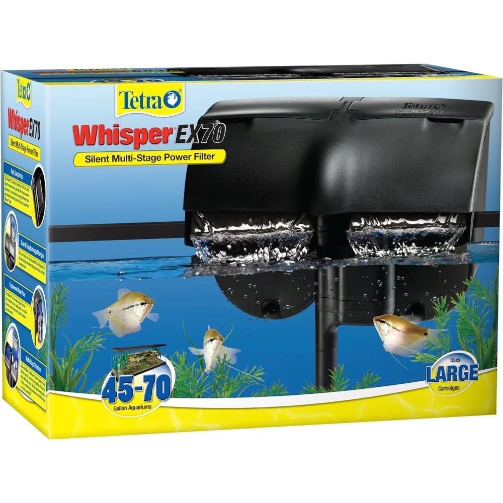 

US Shipping Whisper EX 70 Aquarium Filter for 45 to 70 Gallon Tanks Silent Multi-Stage