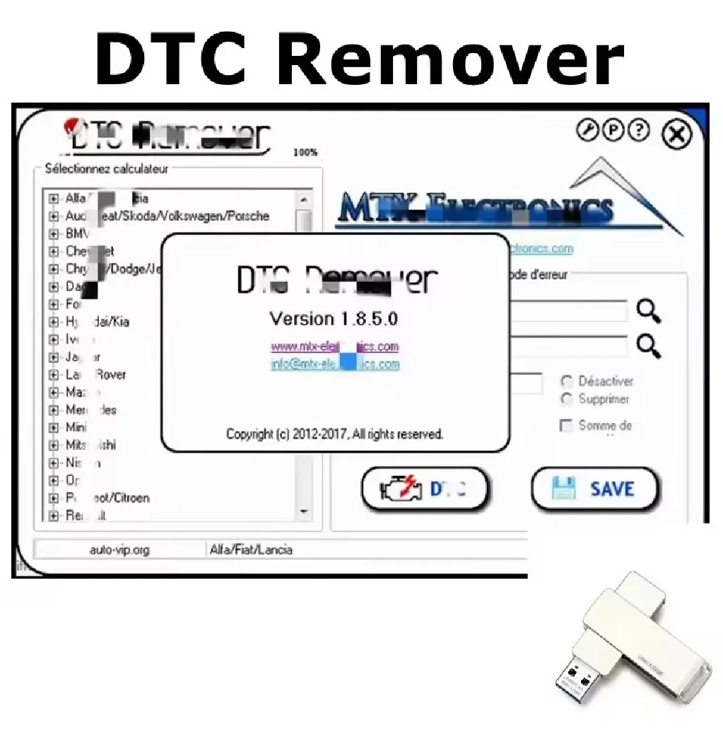 

DTC Remover 2021 For KESS KTAG FGTECH OBD2 Software MTX DTC Remover 1.8.5.0 With Keygen+9 Extra ECU Tuning SW Software ECU Fault
