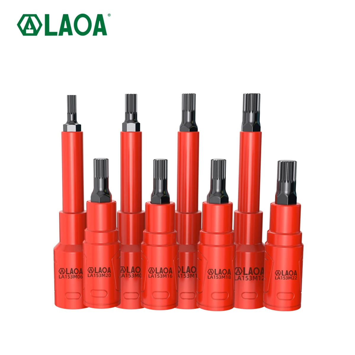 LAOA 12포인트 절연 크롬 바나듐 소켓 어댑터 1/2인치 드라이브 전문가용 공구 세트 (정비공용)