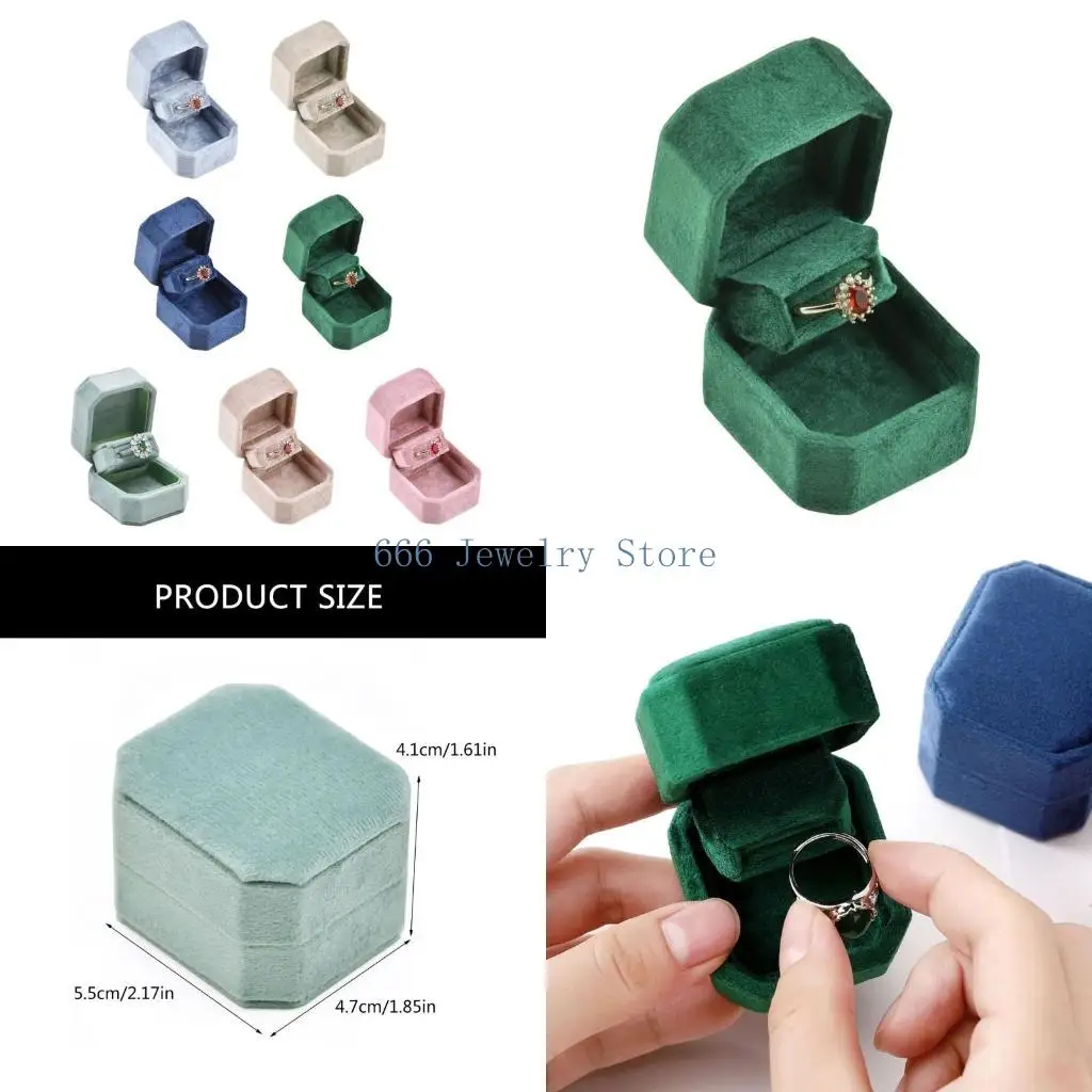 

F2TD сложный двойной открытый ювелирный держатель Compact Plush Dewelly Holder с дизайном лопаток для путешествий и презентации