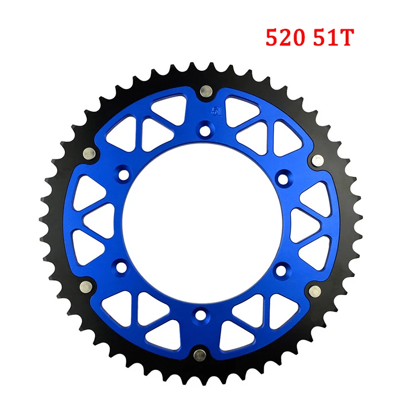 Motorcycle 45T 46T 47T 48T 49T 51T 52T Rear Sprocket For YAMAHA WR125 WR250 WR400 WR426 WR450 YZ125 YZ250 YZ400 YZ450 TTR230