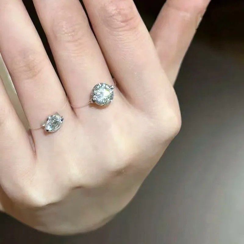 

Luxury Invisible Line Single Zircon Fashion Rings For Women 2025 New Jewelry Ring Simple