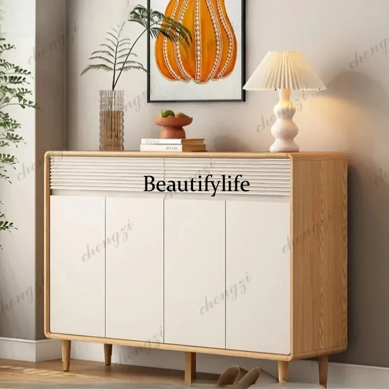 A73 Large Size Design Shoe Rack Nordic Modern Wooden Living Room Safe Shoe Cabinet Storage Shelves Sapateira Ornaments Home Deco