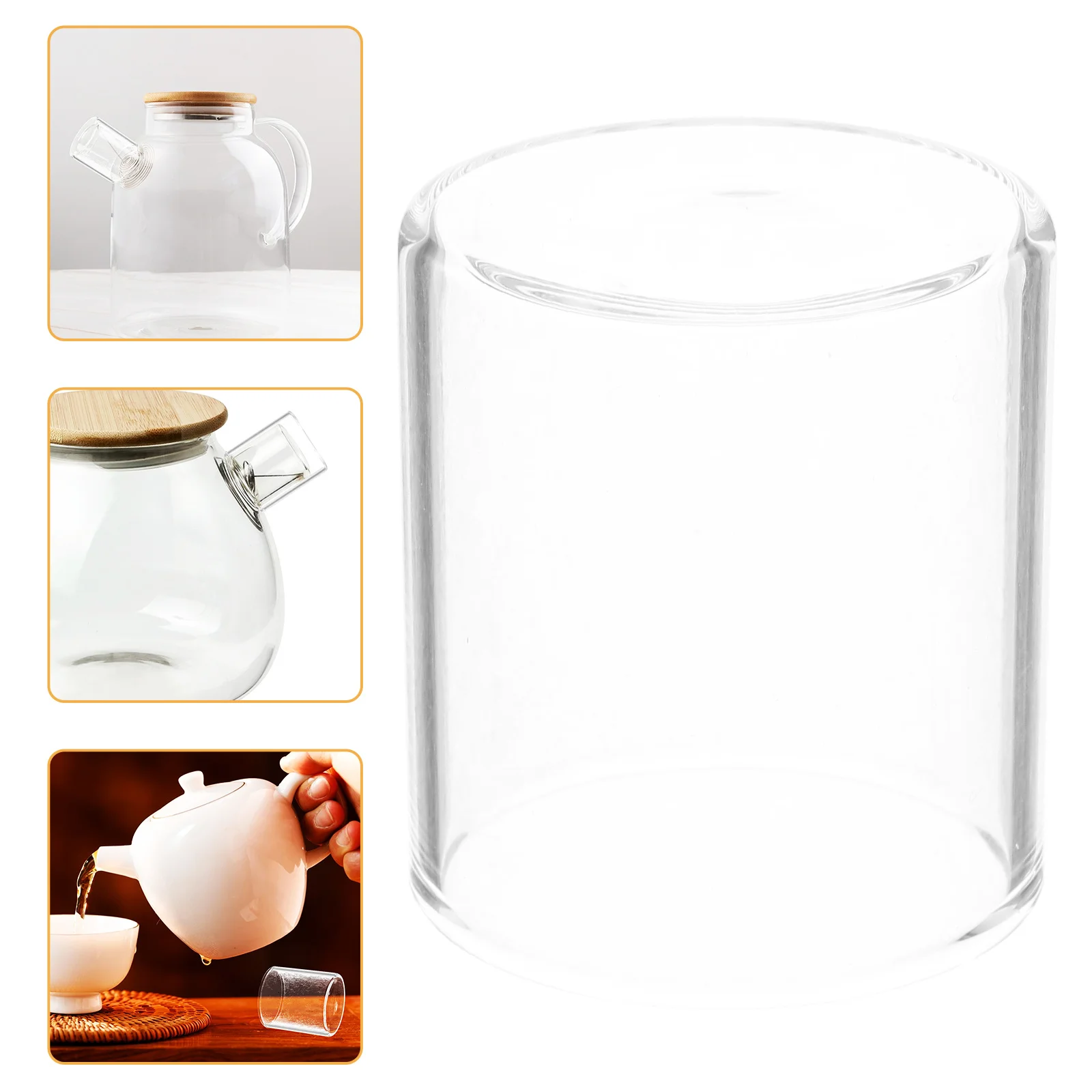 

High Borosilicate Heat Resistant Glass Teapot Spout Cover Dustproof Cap Stopper for Coffee Pot Tea Kettle Water Jug Protection