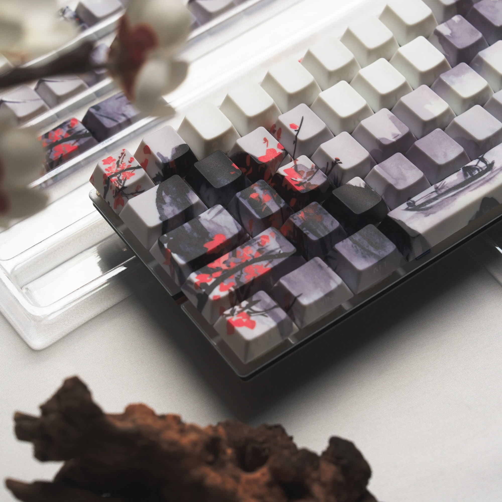 

130+ Keys Plum Side Backlit PBT Keycap Cherry Profile Dye-Sub Key caps For Cherry MX Gamer Mechanical Keyboard