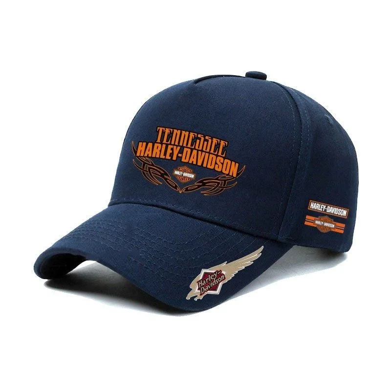 For Harley Davidson PA1250 Softail Sportster VRSC X48 Outdoor Sunscreen Motorcycle Fashion Logo Cotton Adjustable Baseball Hat view 3