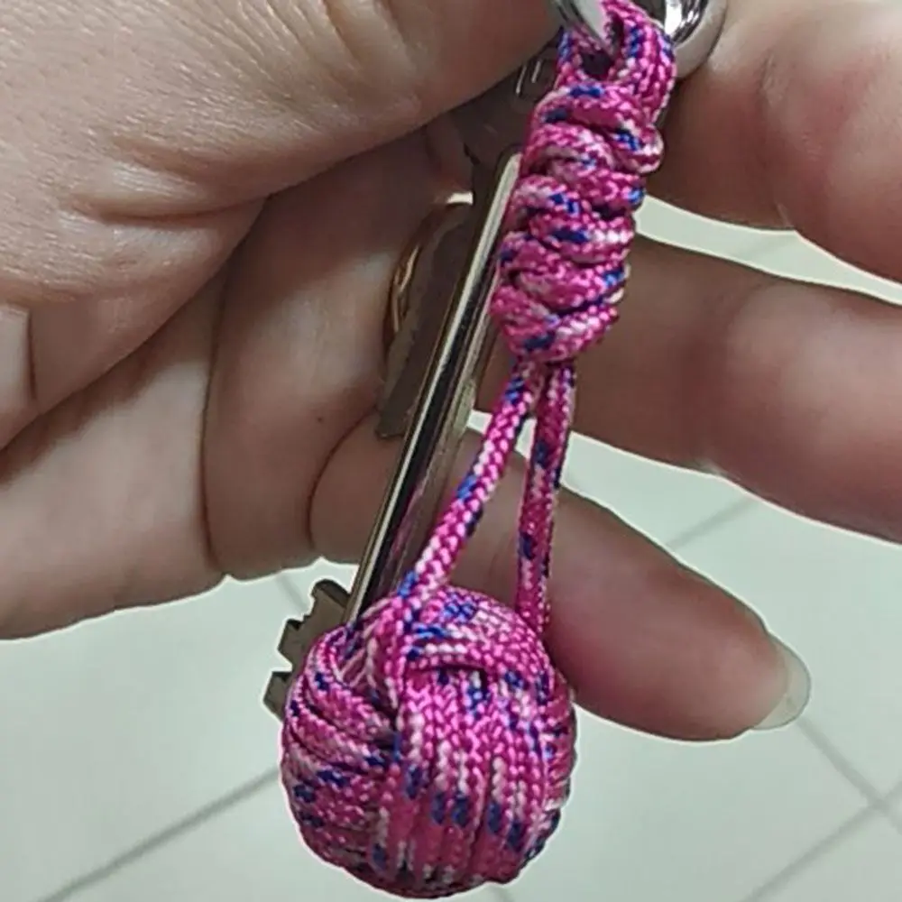 Woven Rope Keychains Bag Pendant Key Chain Holder Outdoor Survival Parachute Rope Cord Ball Pendant Car Keyring For Men Women