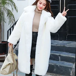 Iconic Street Fashion Week Luxury Brand Cropped Faux Fur Coat Women Winter 2024 Hot Cool Girls Fluffy Short Fur Jacket