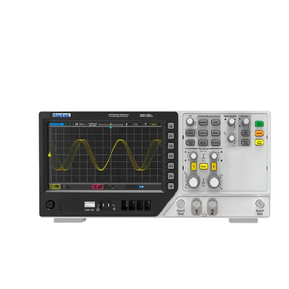 

Цифровой флуоресцентный осциллограф Hantek MPO6082D/MPO6102D/MPO6202D, 2-канальный 80-200 МГц с 16-канальным логическим анализатором