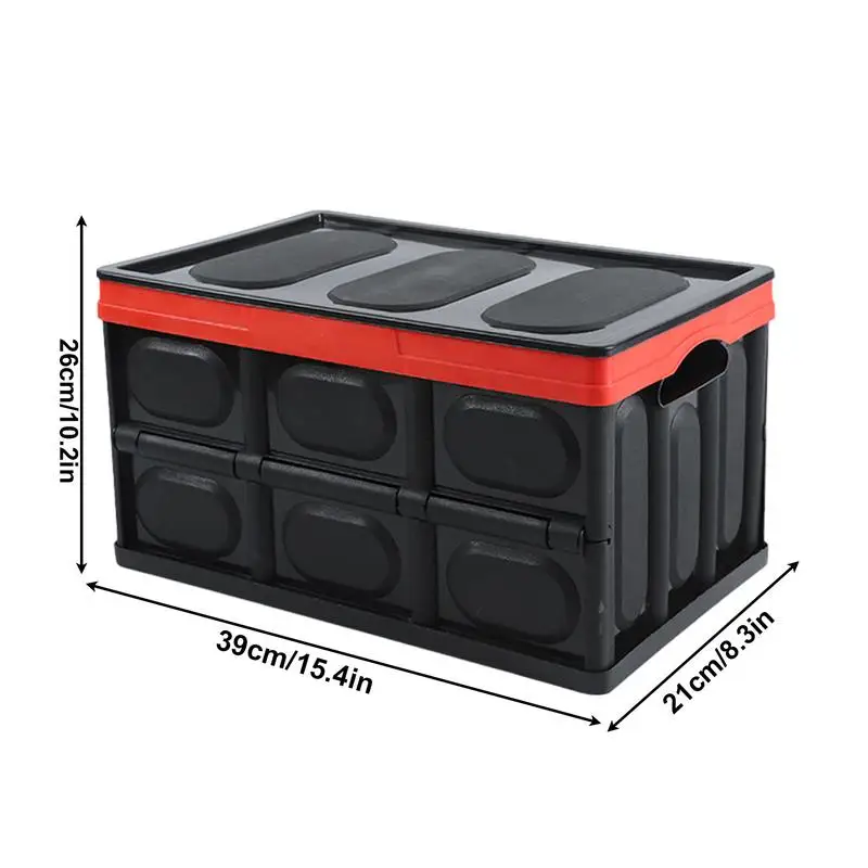 Storage Bins With Lids Stackable 30L Outdoor Camping Storage Container Car Clutter Organizer Multi-Function Car Storage Box For