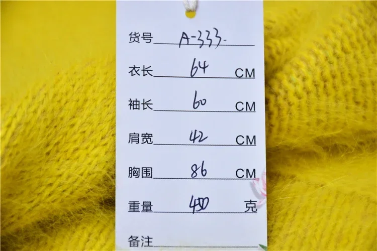 หญิงผู้หญิงฤดูใบไม้ร่วงฤดูหนาวเสื้อผ้าHairy Mink CashmereถักO-คอSlimเสื้อPullover Angoraขนสัตว์จัมเปอร์เสื้อกันหนาวดึงเสื้อ