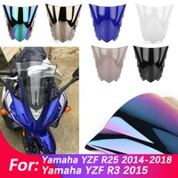 Parabrisas para Yamaha YZF R25 R3 YZFR25 YZFR3 2013-2018 parabrisas de doble burbuja accesorios de motocicleta Deflector de carenado