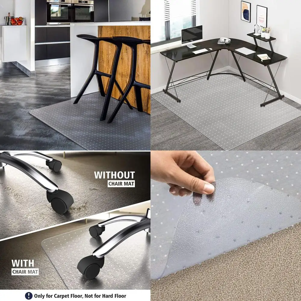 

Office Chair Mat for Carpet Desk Chair Mat for Carpeted Floors Large Floor Mat for Office Chair on Low, Standard and No Pile Car