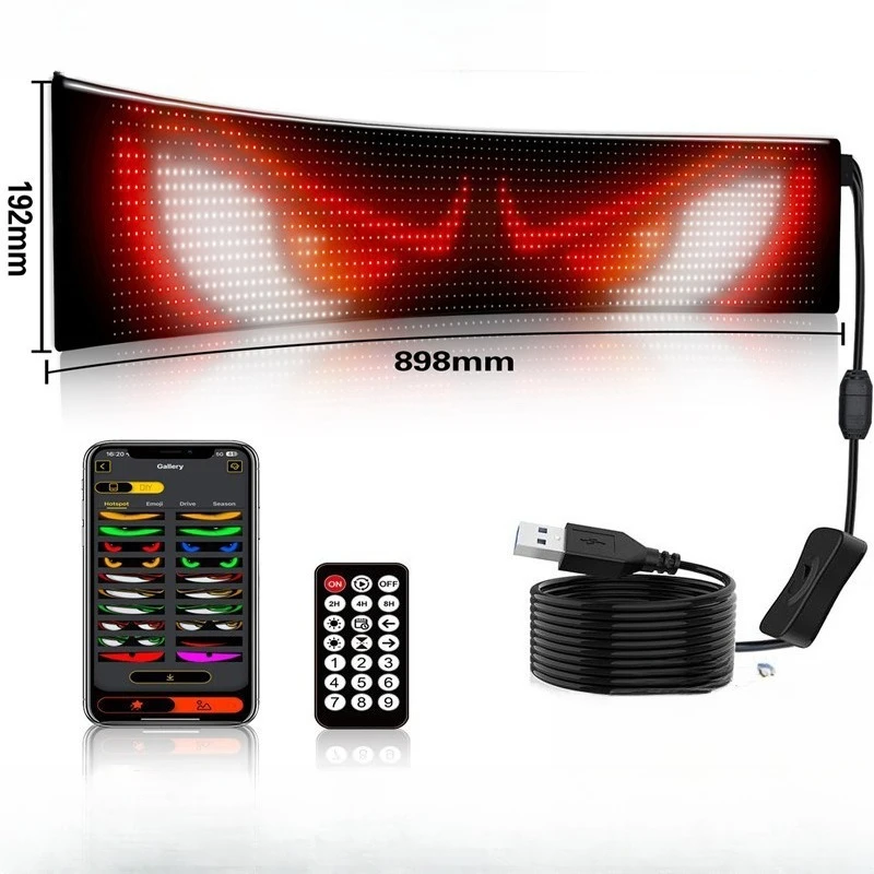 Flexible soft screen film screen LED advertising with screen smart car sticker ultra-thin installation-free