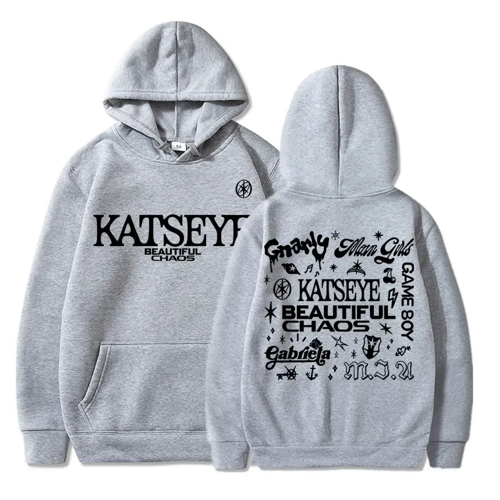 Kpop Katseye Beautiful Chaos Album Tour Oversized Tracksuit Streetwear Hoodies Fashion Retro Harajuku Men Women Sportwear Fleece