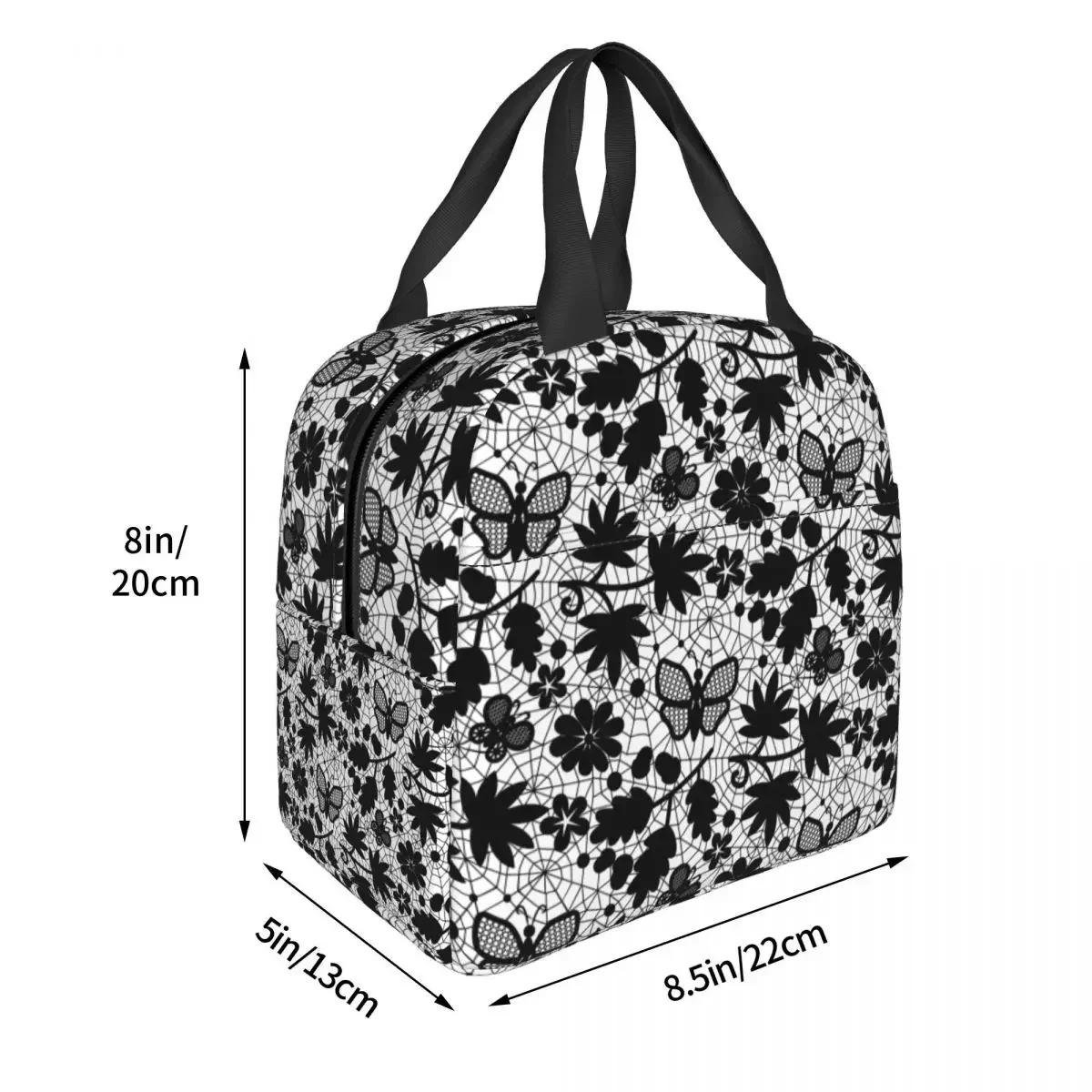 Sac à lunch étanche pour femmes et enfants, fleur, papillon, glacière Oxford isolée, boîte à lunch thermique pour pique-nique