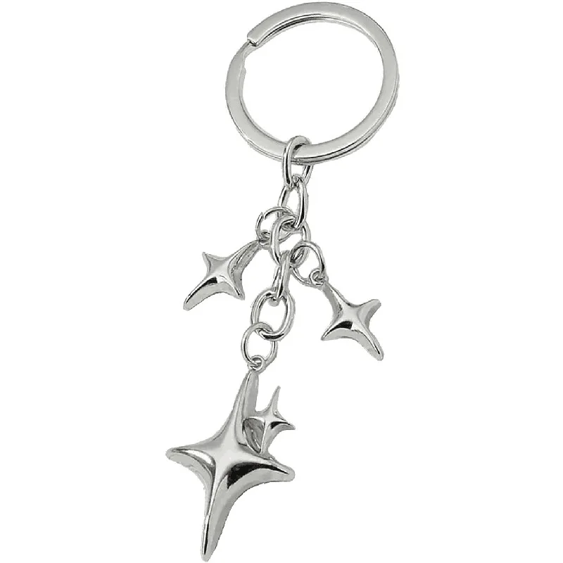 Y2K Schlüsselanhänger Stern Mond Metall Schlüsselanhänger für Frauen Männer Freundschaft Geschenk Handtasche Dekoration handgemachten Schmuck