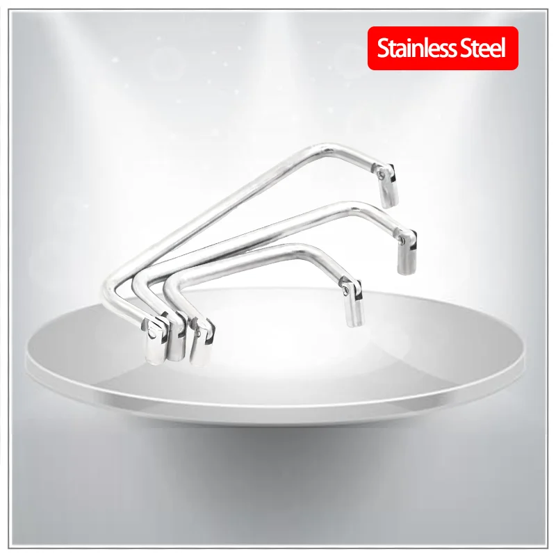 Stainless Steel Double-Sided Foldable Door Handle for Industrial Electrical Automation Machinery Cabinet Equipment