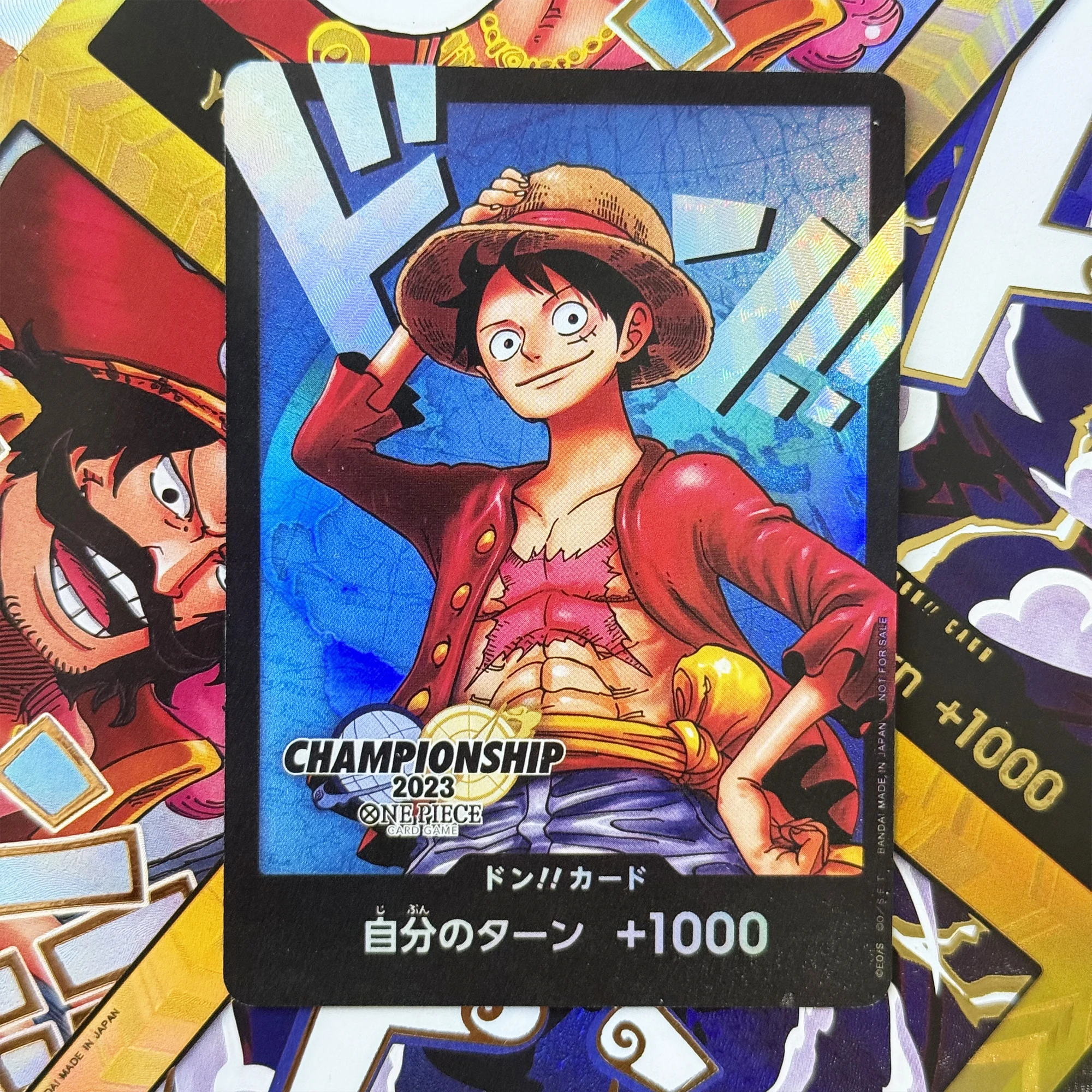One Piece Promotion Cards OP-PR DON!! Gold Card Monkey.D.Luffy 2023 World Championship Finals Anime High Quality Proxy Cards