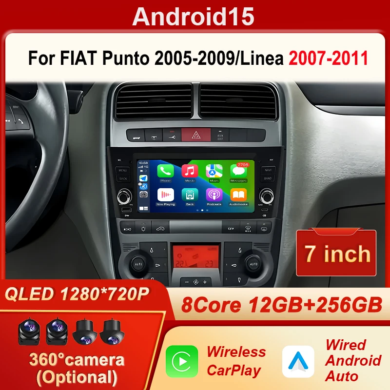 7" For Fiat Punto 2…