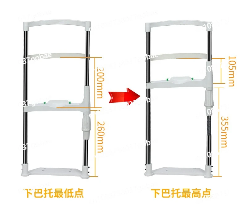 Trainer lift table, vision chin rest combination table accessory bracket
