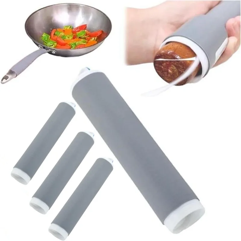 Frying Pan Handle Heat Insulation Cover Handmade Iron Pot Anti-scald Rubber Cover Household Stainless Steel Pot Handle Cover