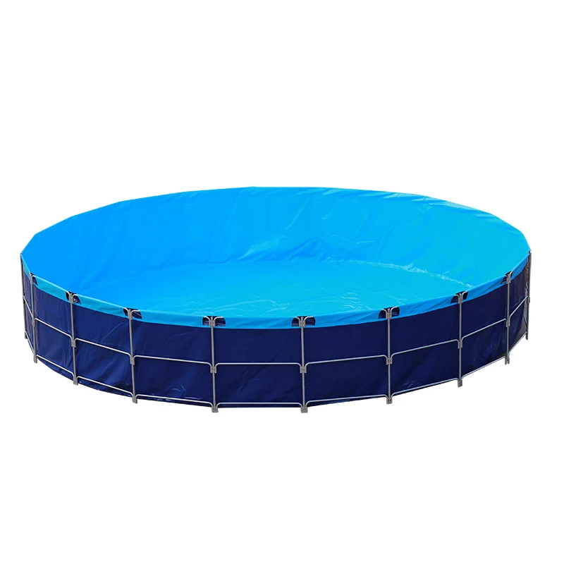 

Fish pond Outdoor assembly Large courtyard Plastic Koi canvas fish Round bracket Folding