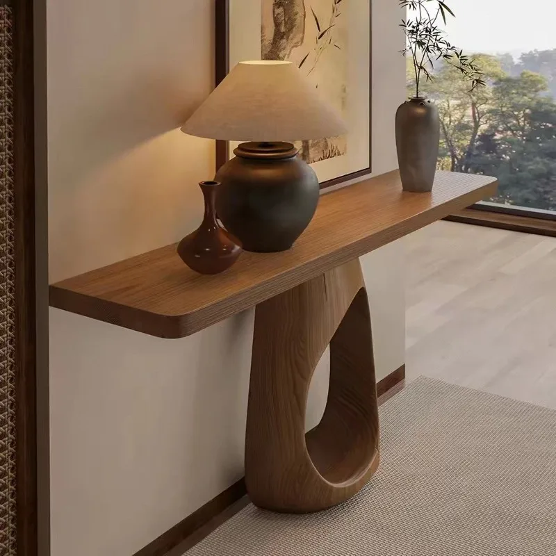 Wabi Sabi Chinese Vintage Minimalist Luxury Solid Wood Console Table Art Decor Entryway Hotel Guesthouse Home Novelty New Indoor