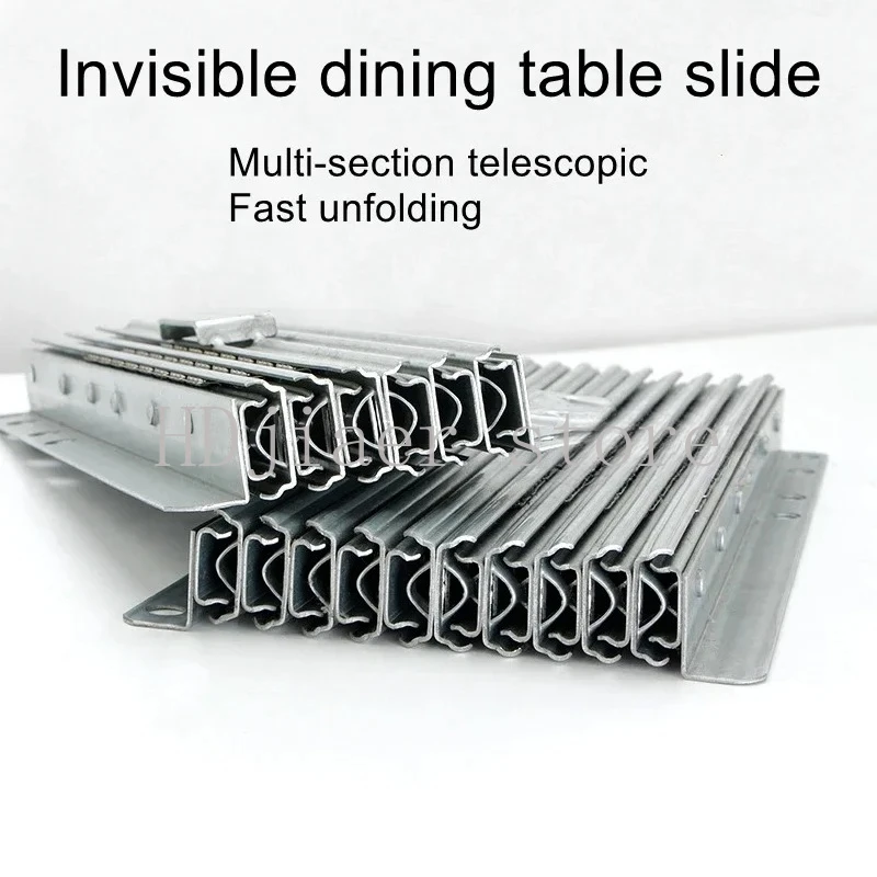

Invisible dining table telescopic guide sliding dining table slide aluminum alloy multifunctional folding extension