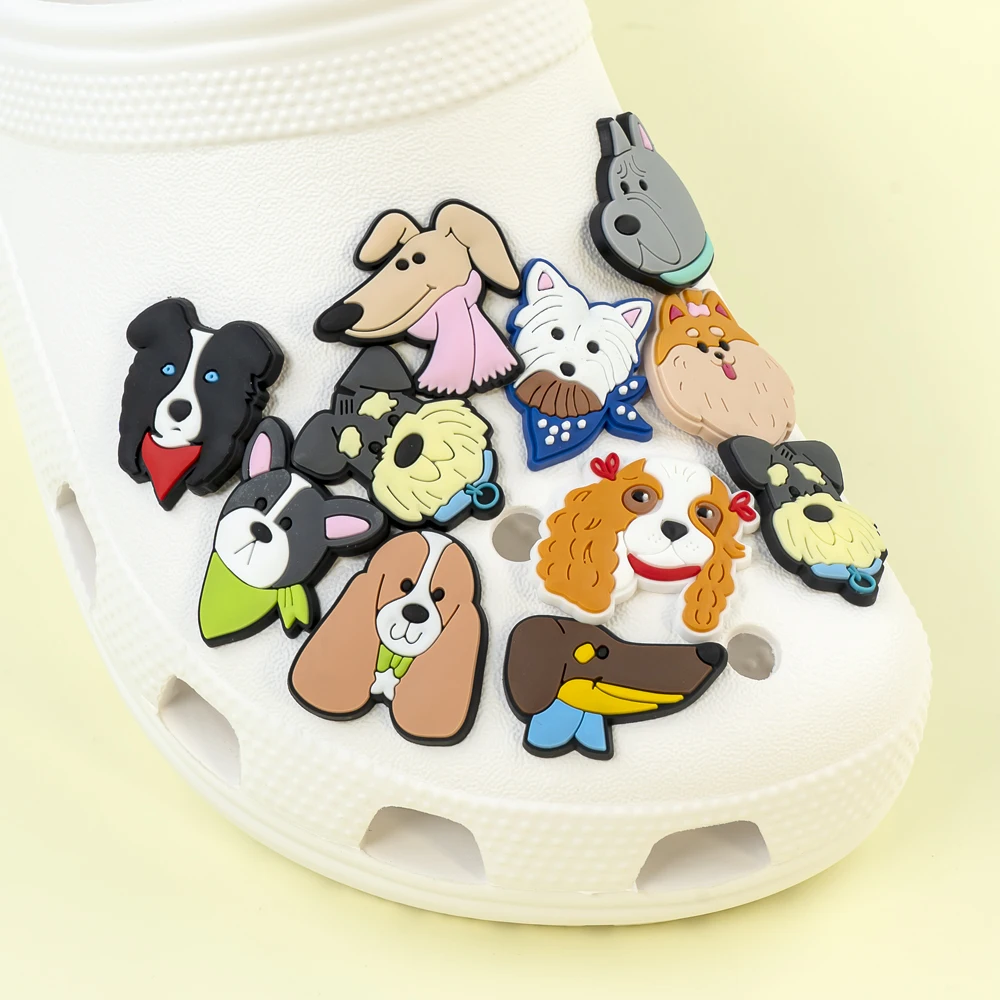 1/20 Stuks Leuke Pommeren Pug Schoen Charmes Voor Jongens Bree Jacht Hond Schoen Decoratie Accessoires Grappige Hond Pin klomp Voor Kinderen Gift