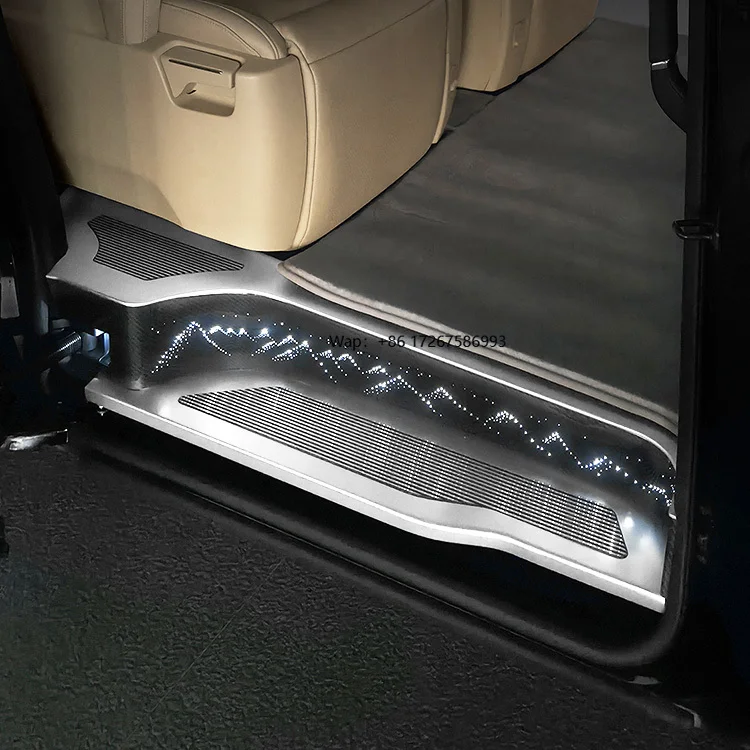 

For LM 2015-2025 for Alphard Vellfire 30 40 Stainless Steel Car Door Illuminated Welcome Pedal Sill Plate with LED Light