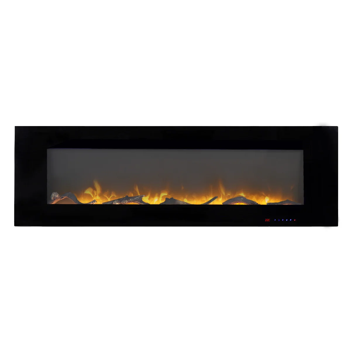 Luxury 60 Inch Wall Mounted Electric Fireplace Heaters Decor Real Flame Fashionable Appearance Indoor Fireplace Led Flame