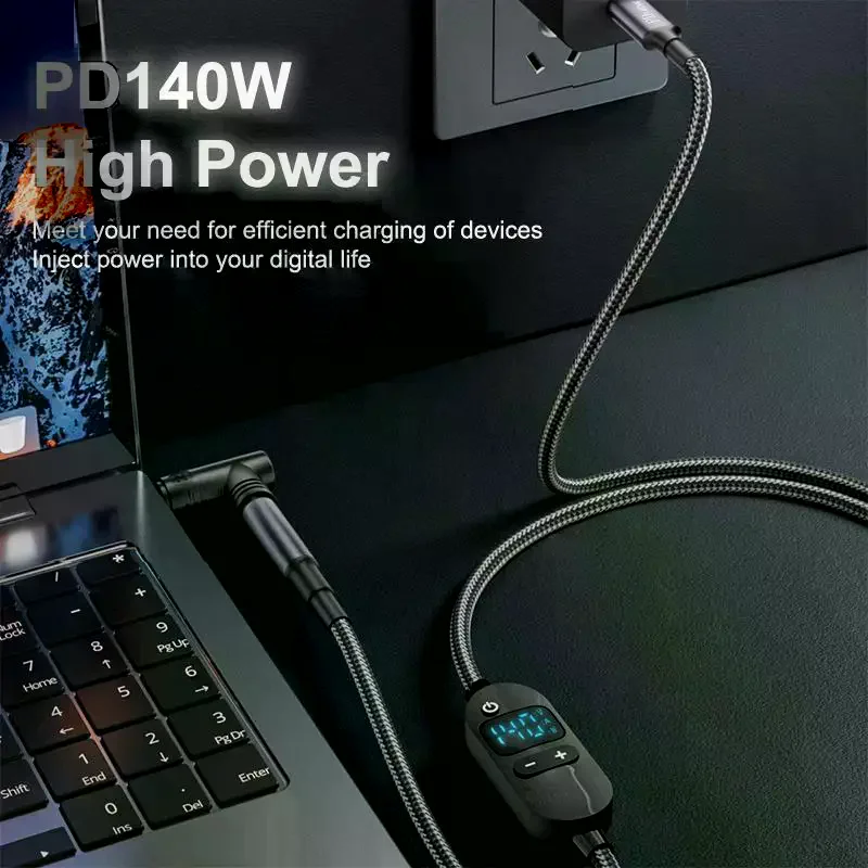 

USB C к кабелю повышения мощности постоянного тока, соединительный шнур адаптера регулируемого напряжения для маршрутизатора ноутбука PD140W/5 В/9 В/12 В/15 В/20 В/28 В