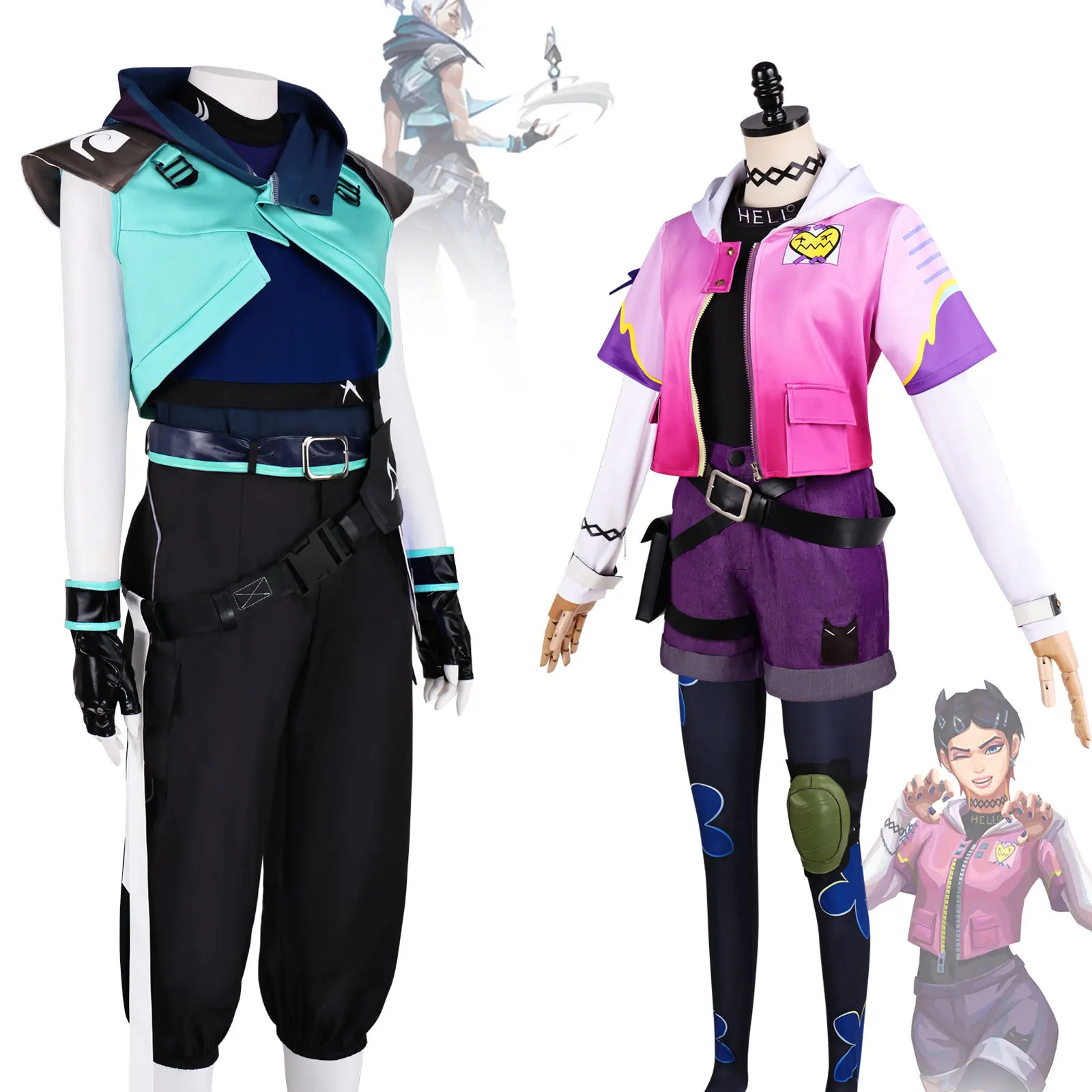 

Valorant Clove Jett Cosplay Costume Battle Outfit for Women Sportswear Set Tactical Game Character Cosplay for Comic Conventions