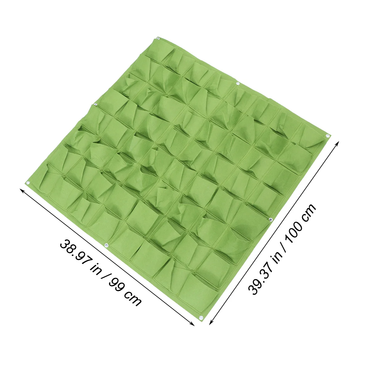 

64-Pocket Wall Mounted Planting Pouch Non-Woven Felt Planter Bag for Indoor Outdoor Vertical Garden Vegetable Flower Growing