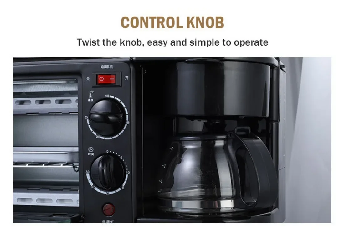 Picture 5: 220V 3-In-1 Coffee Machine Multi-function Roasting and Frying Breakfast Machine Brewed Coffee Hot Milk with Oven Coffee Machine