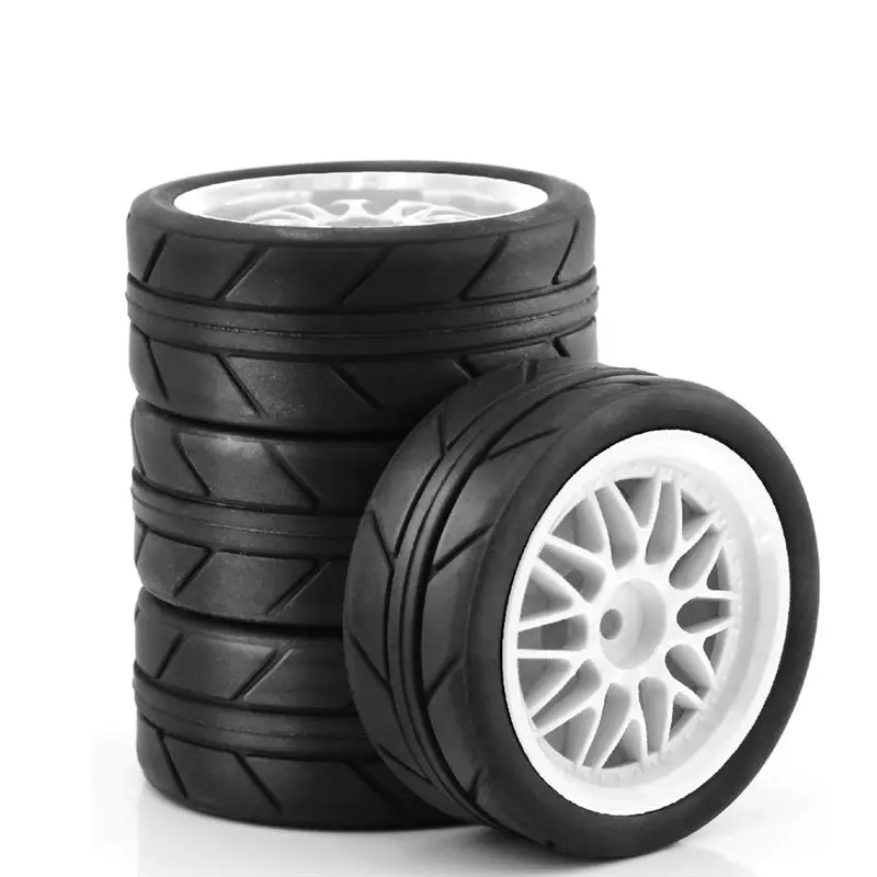 Opony A19Q-1/10 RC Rally Drift 65mm do samochodów wyścigowych na szosę, koła i opony do Tamiya TT01 TT02 XV01 XV02 PTG-2 HSP HPI Kyosho