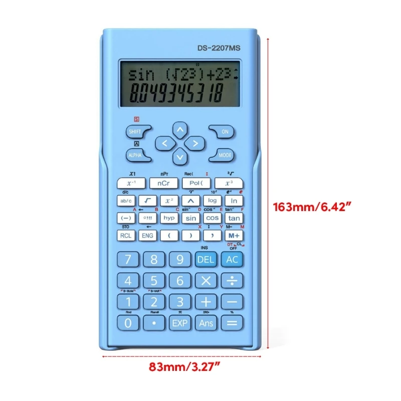 Calculatrice scientifique Portable, outil d'examen multifonctionnel à écran large à 12 chiffres, calculatrice fonctions pour