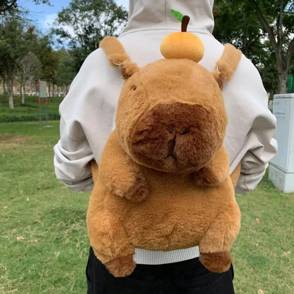 Capybara Plush Doll Bag Capibala Backpack Ugly Cute Single Shoulder Crossbody Anime Kawaii Cartoon Birthday Gift For Girls Kids