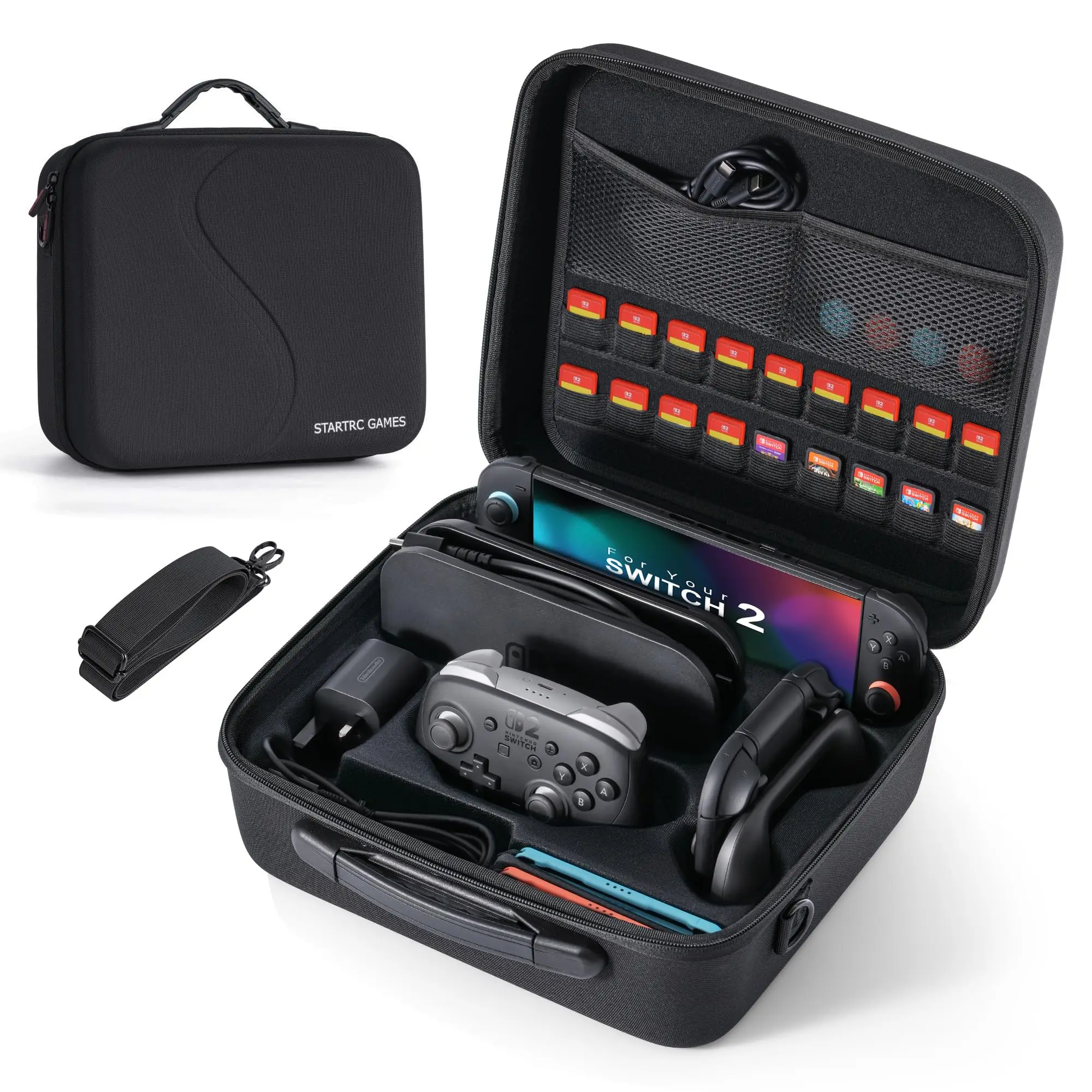 Étui de transport tout-en-un pour console Nintendo Switch 2, manette Pro, accessoires, sac de transport rigide portable pour voyage