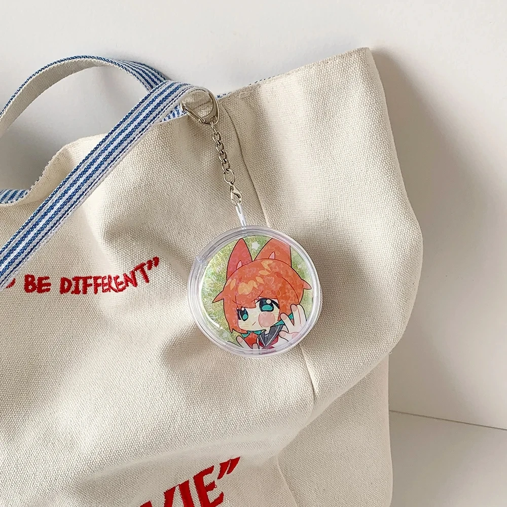 Transparent Round Badge Display Bag PVC Pin Holder Doll Showcase Carrier Cute Walking Baby Backpack view 4