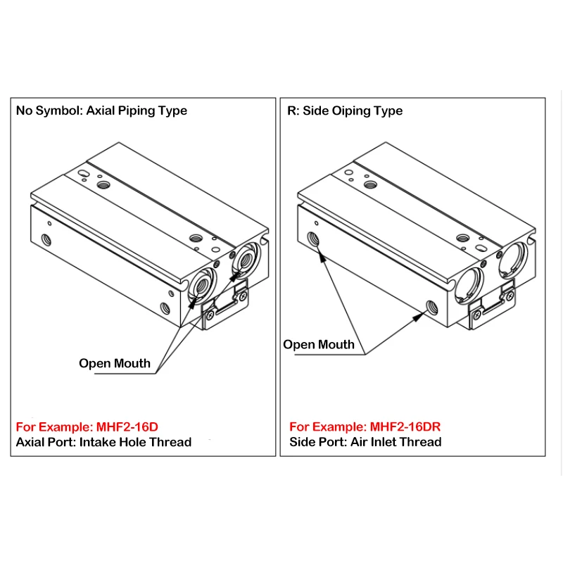 MHF2-8D MHF2-10D MHF2-12D MHF2-16D MHF2-20D Niederprofil-Luft-Parallelgreifer Pneumatischer Zylinder Pneumatischer Greifer – Detail 5